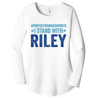 I Stand With Riley Gaines Protect Womens Sports Women's Perfect Tri Tunic Long Sleeve Shirt