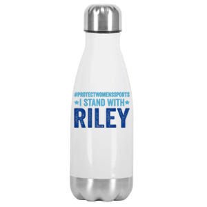 I Stand With Riley Gaines Protect Womens Sports Stainless Steel Insulated Water Bottle