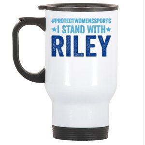 I Stand With Riley Gaines Protect Womens Sports Stainless Steel Travel Mug