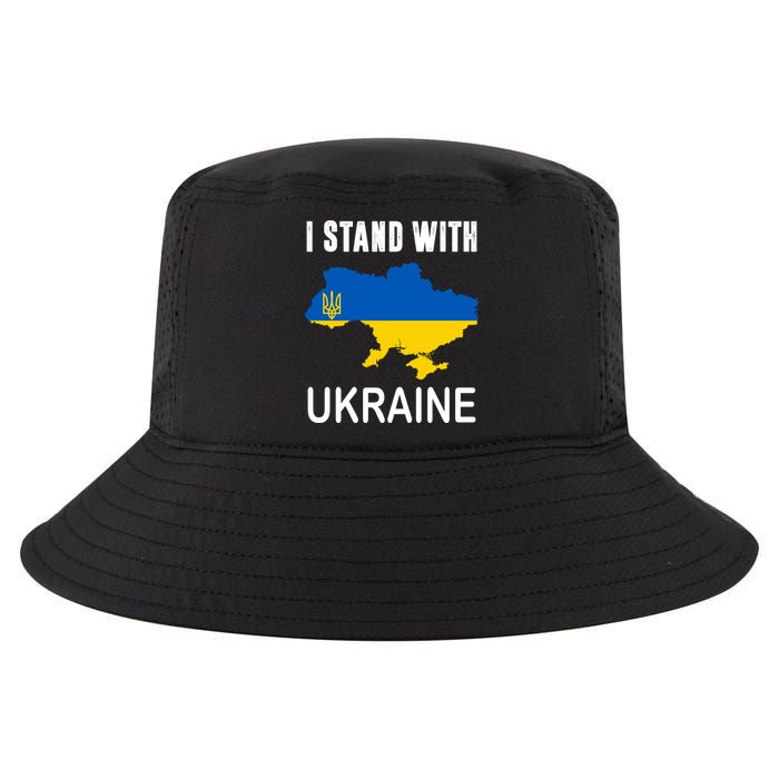 I Stand With Ukraine Map Cool Comfort Performance Bucket Hat