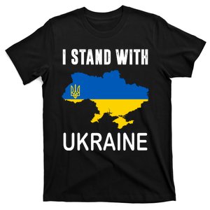 I Stand With Ukraine Map T-Shirt