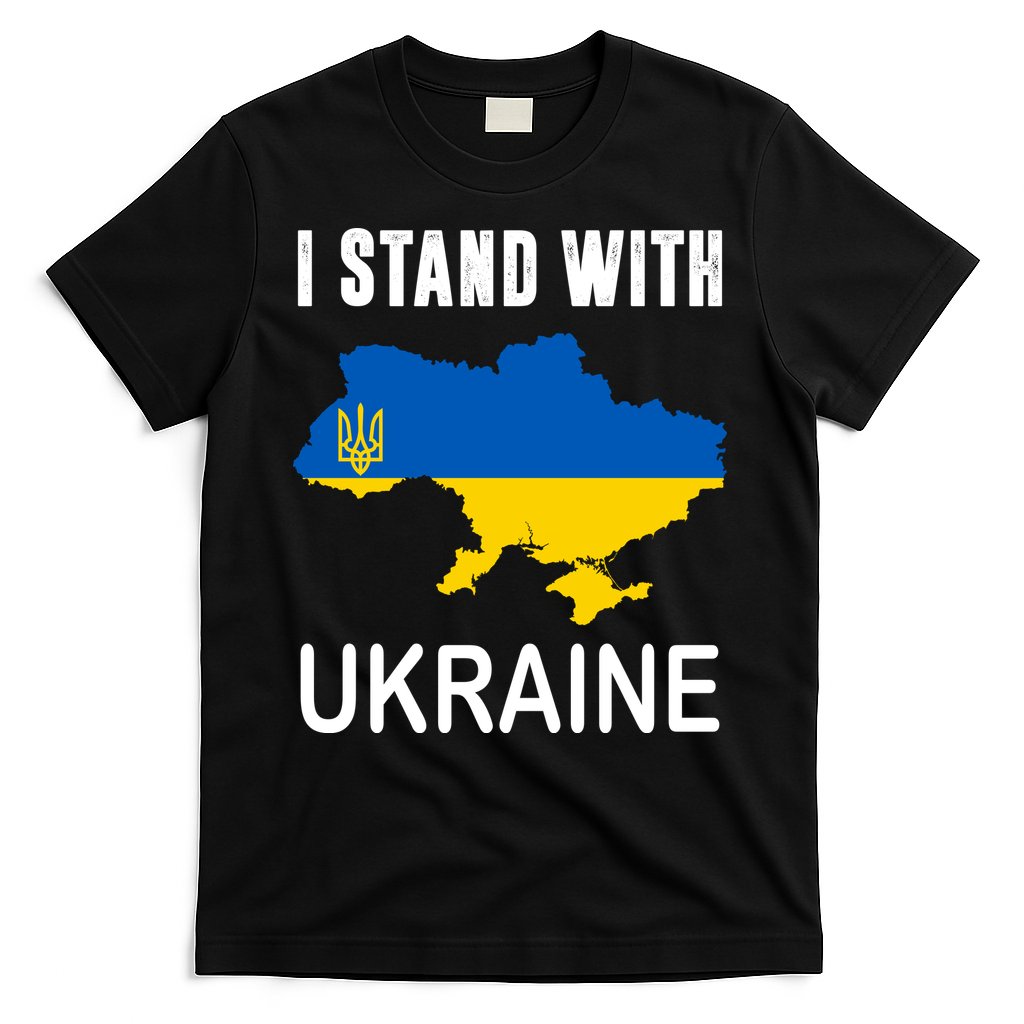 I Stand With Ukraine Map T-Shirt