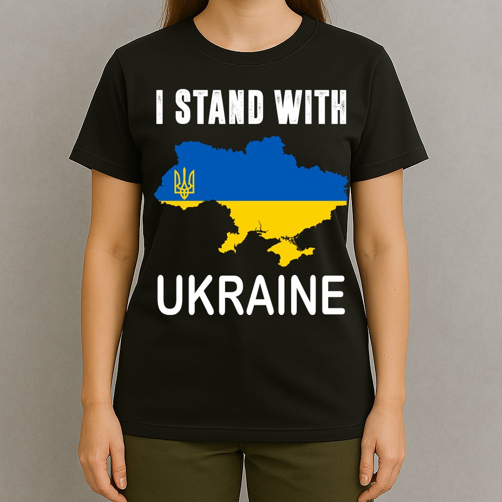 I Stand With Ukraine Map T-Shirt