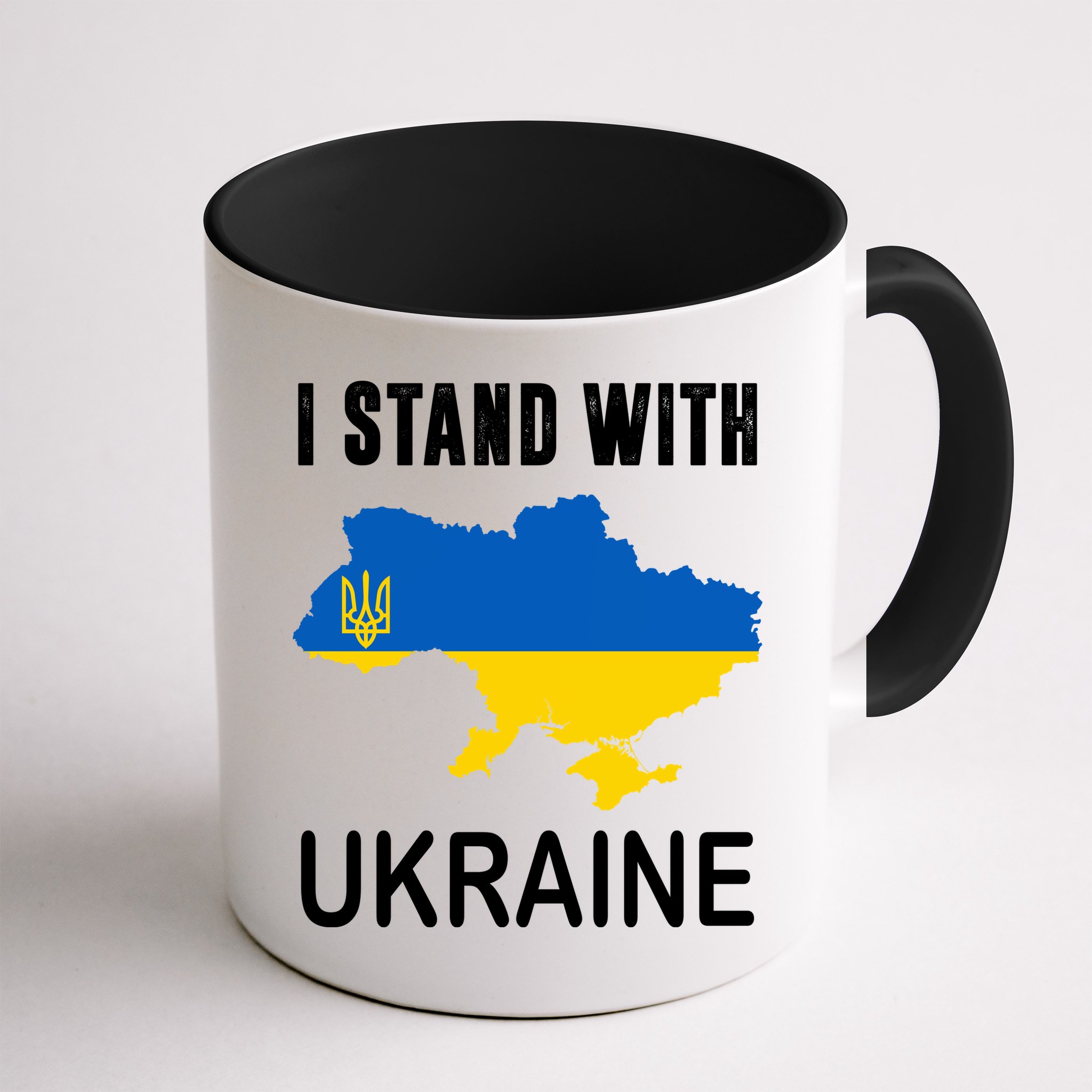 I Stand With Ukraine Map Mug