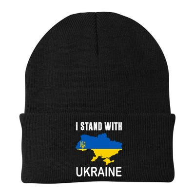 I Stand With Ukraine Map Beanie
