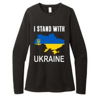 I Stand With Ukraine Map Womens CVC Long Sleeve Shirt