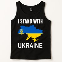 I Stand With Ukraine Map Tank Top