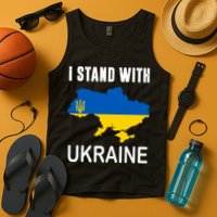 I Stand With Ukraine Map Tank Top
