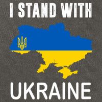 I Stand With Ukraine Map Cotton Canvas Backpack
