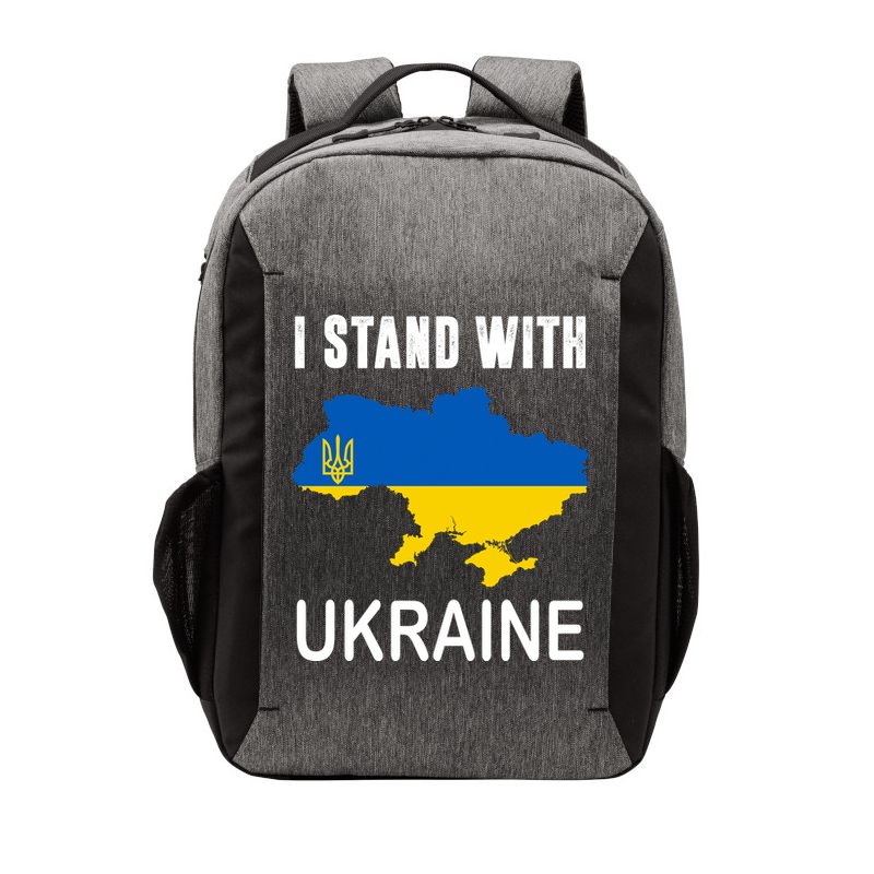 I Stand With Ukraine Map Vector Backpack