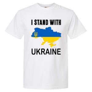 I Stand With Ukraine Map Garment-Dyed Heavyweight T-Shirt