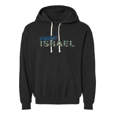 I Stand With Israel Garment-Dyed Fleece Hoodie