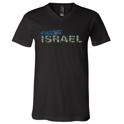 I Stand With Israel V-Neck T-Shirt