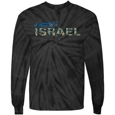 I Stand With Israel Tie-Dye Long Sleeve Shirt