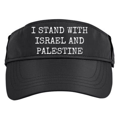 I Stand With Israel And Palestine Adult Drive Performance Visor