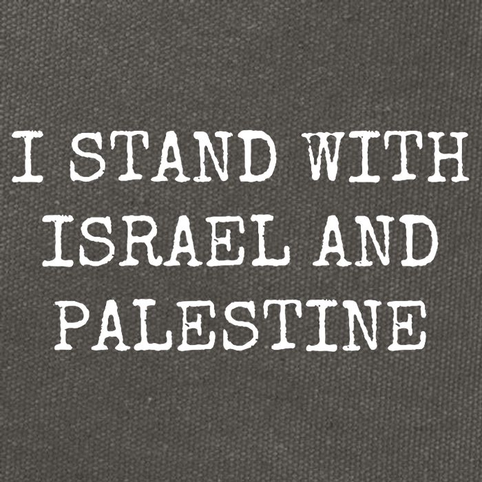 I Stand With Israel And Palestine Cotton Canvas Backpack