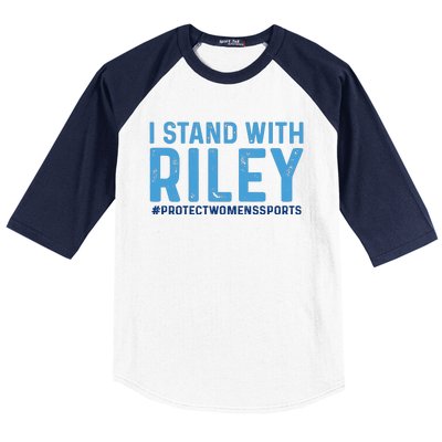 I Stand With Riley Gaines #ProtectWomensSports Baseball Sleeve Shirt