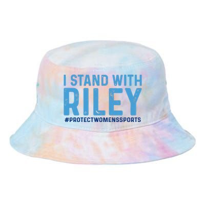 I Stand With Riley Gaines #ProtectWomensSports Tie Dye Newport Bucket Hat