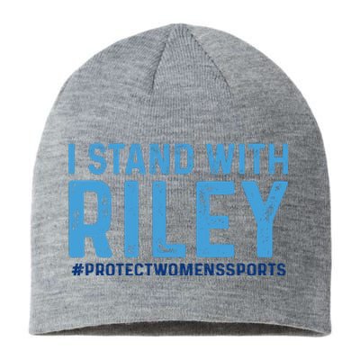 I Stand With Riley Gaines #ProtectWomensSports Sustainable Beanie