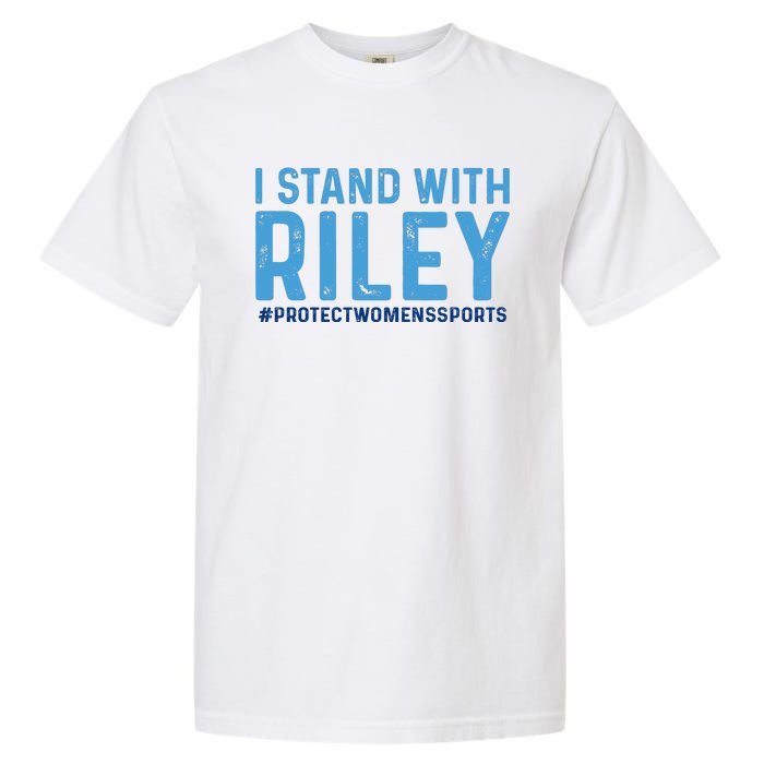 I Stand With Riley Gaines #ProtectWomensSports Garment-Dyed Heavyweight T-Shirt