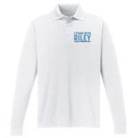 I Stand With Riley Gaines #ProtectWomensSports Performance Long Sleeve Polo