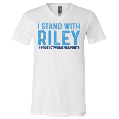 I Stand With Riley Gaines #ProtectWomensSports V-Neck T-Shirt