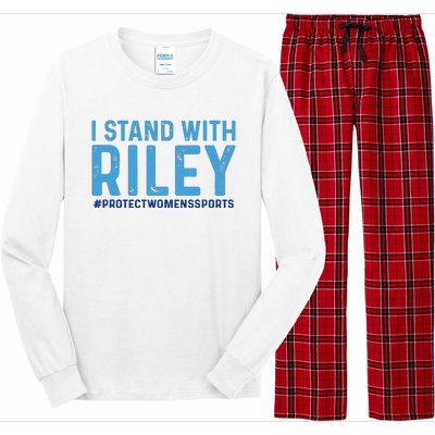 I Stand With Riley Gaines #ProtectWomensSports Long Sleeve Pajama Set