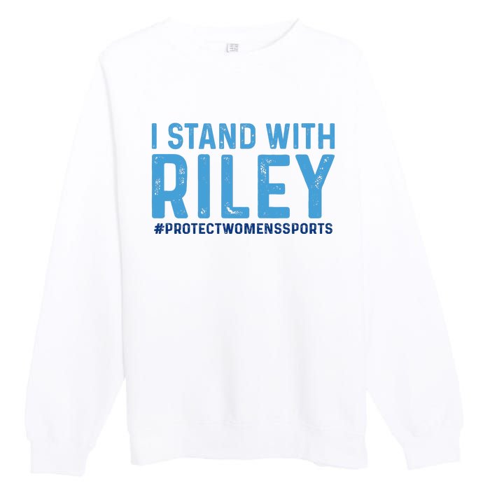 I Stand With Riley Gaines #ProtectWomensSports Premium Crewneck Sweatshirt