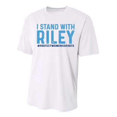 I Stand With Riley Gaines #ProtectWomensSports Performance Sprint T-Shirt