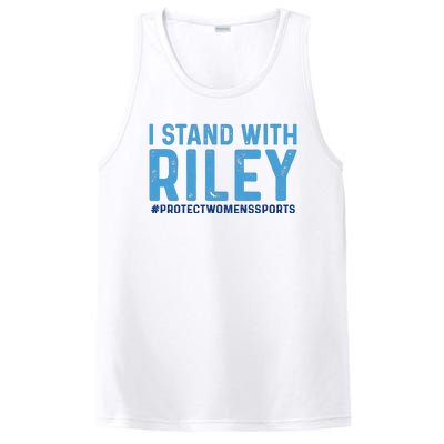 I Stand With Riley Gaines #ProtectWomensSports PosiCharge Competitor Tank