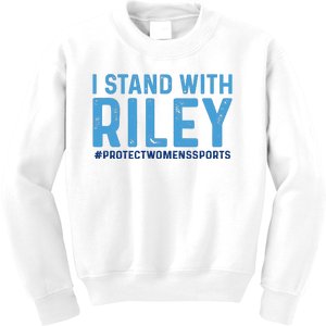 I Stand With Riley Gaines #ProtectWomensSports Kids Sweatshirt