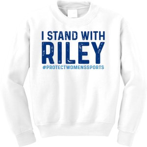 I Stand With Riley Gaines #ProtectWomensSports Kids Sweatshirt