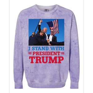 I Stand With Trump Strong Support Colorblast Crewneck Sweatshirt