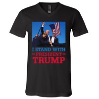 I Stand With Trump Strong Support V-Neck T-Shirt