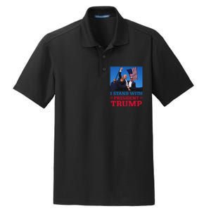 I Stand With Trump Strong Support Dry Zone Grid Polo