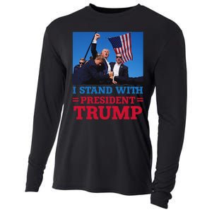 I Stand With Trump Strong Support Cooling Performance Long Sleeve Crew