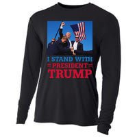 I Stand With Trump Strong Support Cooling Performance Long Sleeve Crew