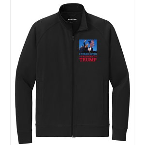 I Stand With Trump Strong Support Stretch Full-Zip Cadet Jacket