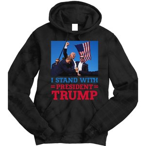 I Stand With Trump Strong Support Tie Dye Hoodie