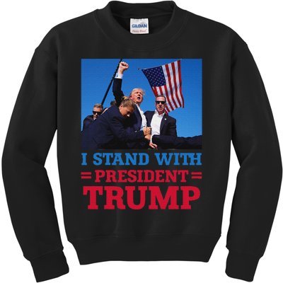 I Stand With Trump Strong Support Kids Sweatshirt