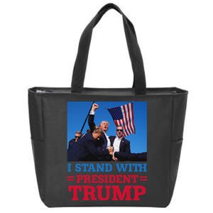 I Stand With Trump Strong Support Zip Tote Bag