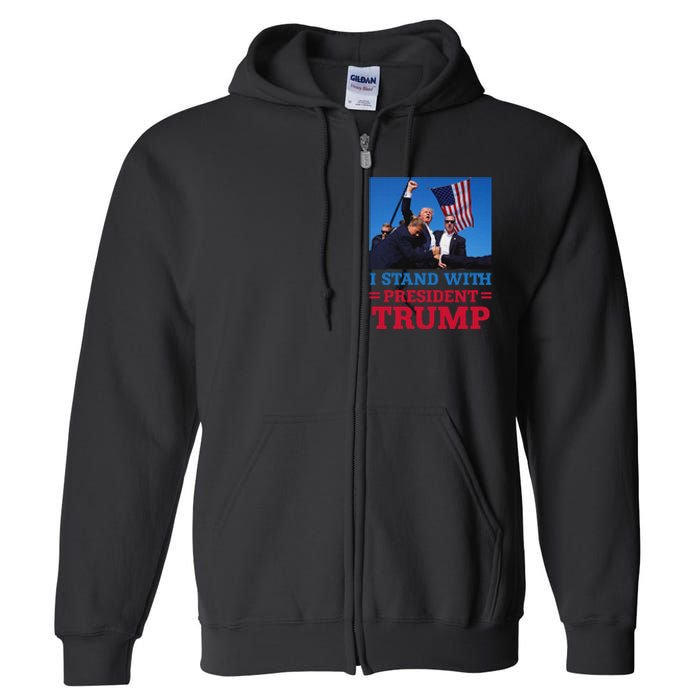 I Stand With Trump Strong Support Full Zip Hoodie