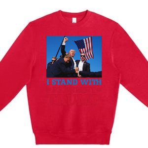 I Stand With Trump Strong Support Premium Crewneck Sweatshirt