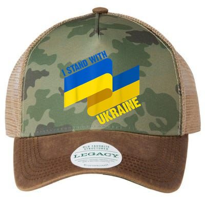 I Stand With Ukraine Support Legacy Tie Dye Trucker Hat
