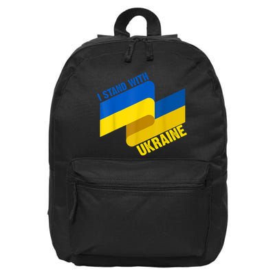 I Stand With Ukraine Support 16 in Basic Backpack