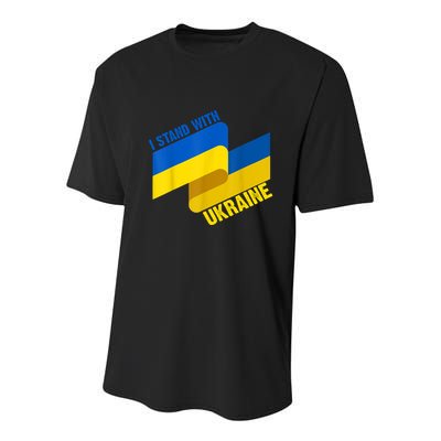 I Stand With Ukraine Support Youth Performance Sprint T-Shirt