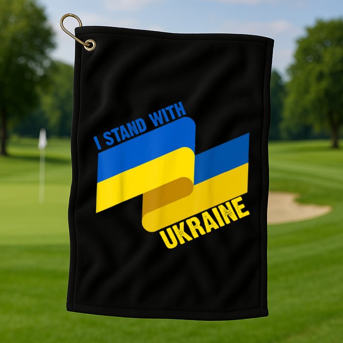 I Stand With Ukraine Support Golf Towel