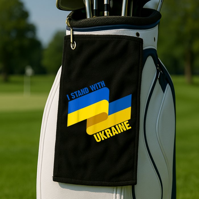 I Stand With Ukraine Support Golf Towel