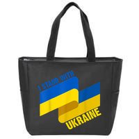 I Stand With Ukraine Support Zip Tote Bag