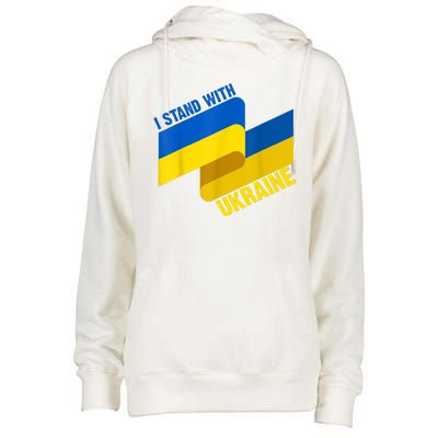 I Stand With Ukraine Support Womens Funnel Neck Pullover Hood